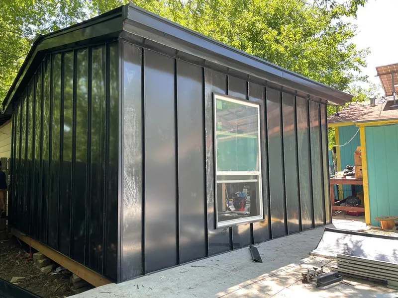 Black standing seam metal wall panels for Metal Roof Installation in North Berwick
